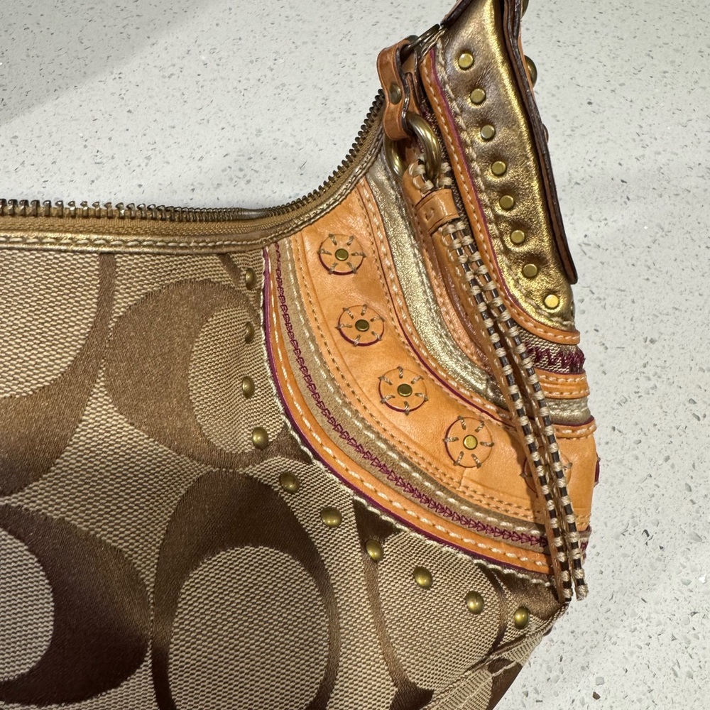 Coach Brown and Tan Hobo Bag - Picture 5 of 8